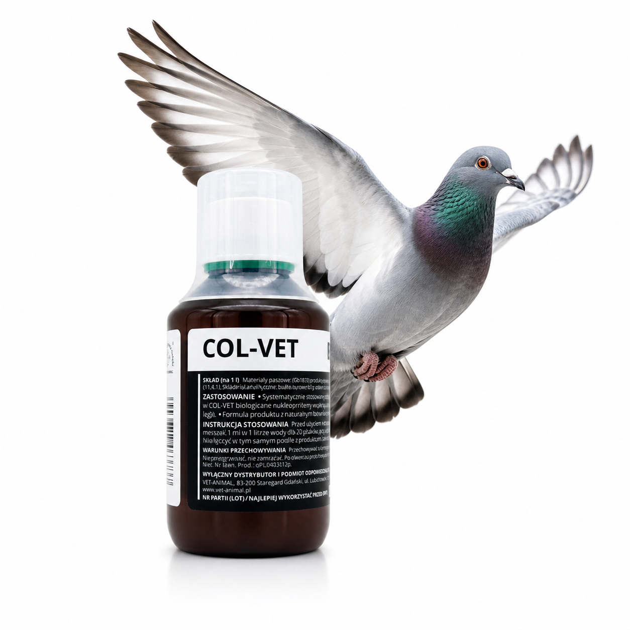 COL-VET 125 ml – probiotyk do wody na odporność gołębi i ptaków