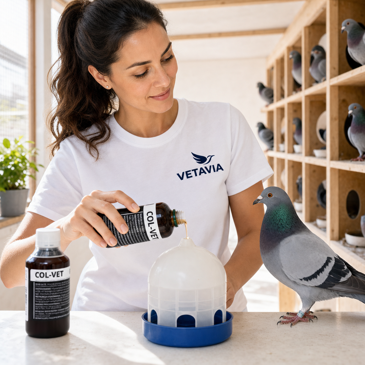 COL-VET 125 ml – probiotyk do wody na odporność gołębi i ptaków - obrazek 4