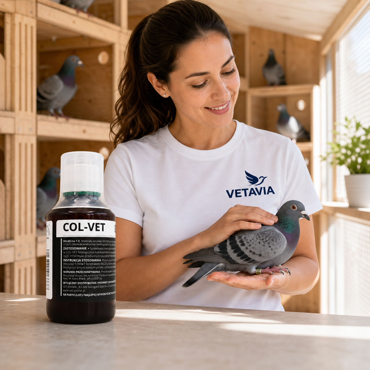 COL-VET 125 ml – probiotyk do wody na odporność gołębi i ptaków - obrazek 3