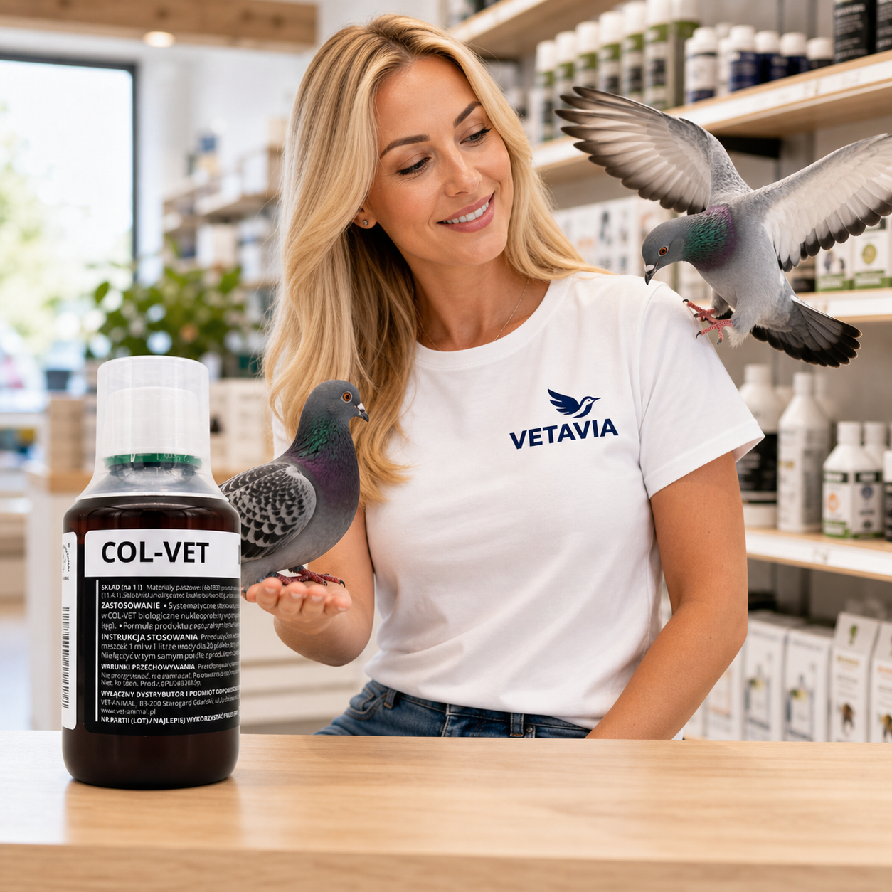 COL-VET 125 ml – probiotyk do wody na odporność gołębi i ptaków - obrazek 8